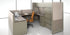 Modern office desk with chair and computer setup in a bright room