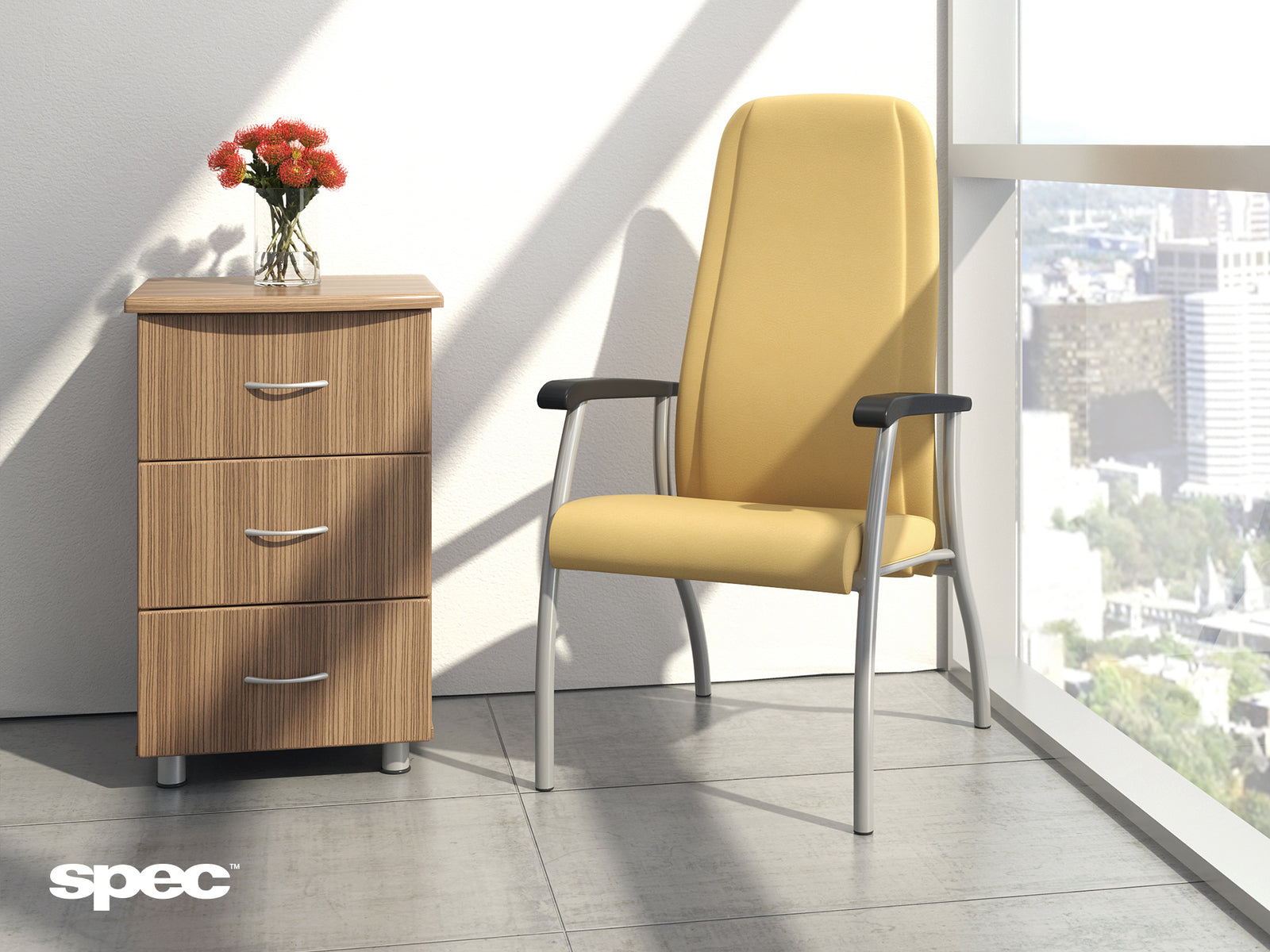SPEC Healthcare Bedside Cabinets & Casegoods – Easy-Clean Patient Room Furniture