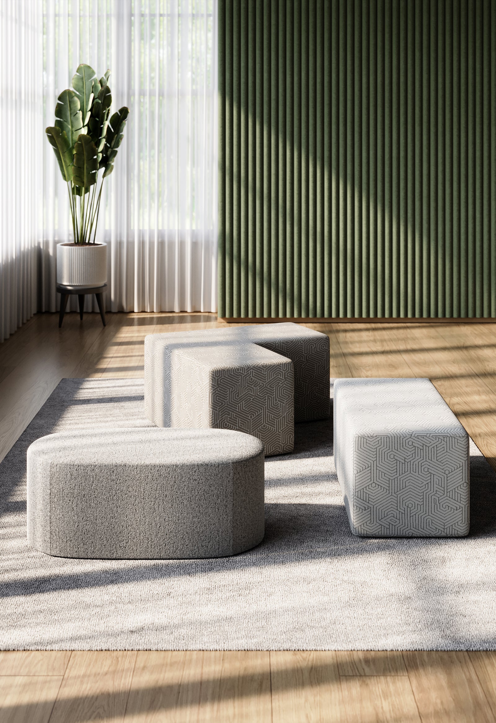 Spec Bud Modular Ottomans – Versatile Lounge Seating for Healthcare, Office & Hospitality