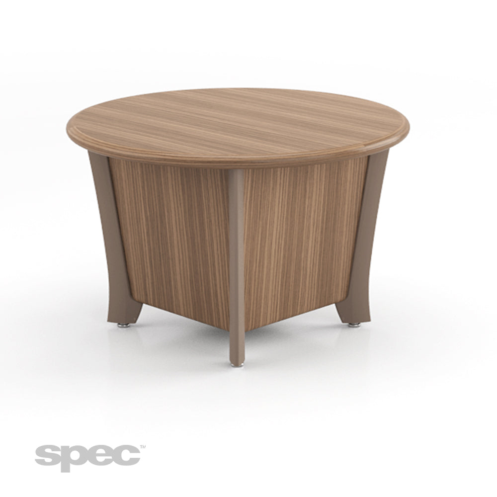 SPEC DIGNITY Occasional Tables – Round & Square Laminate or Veneer Tops – Healthcare & Office Furniture