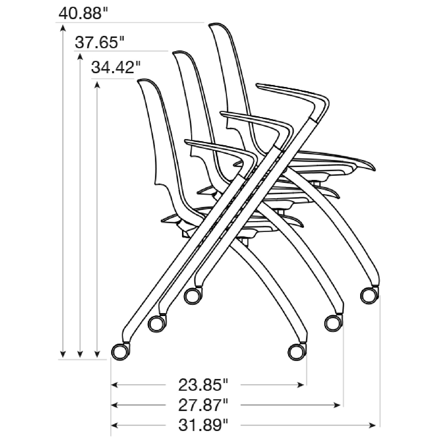 SitOnIt Flyte Nesting & Stacking Chair | Space-Saving & Mobile