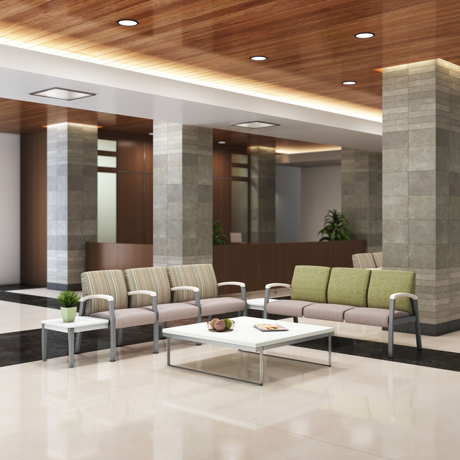 Aviera Healthcare Seating Collection | Durable Wood & Metal Waiting Room Chairs