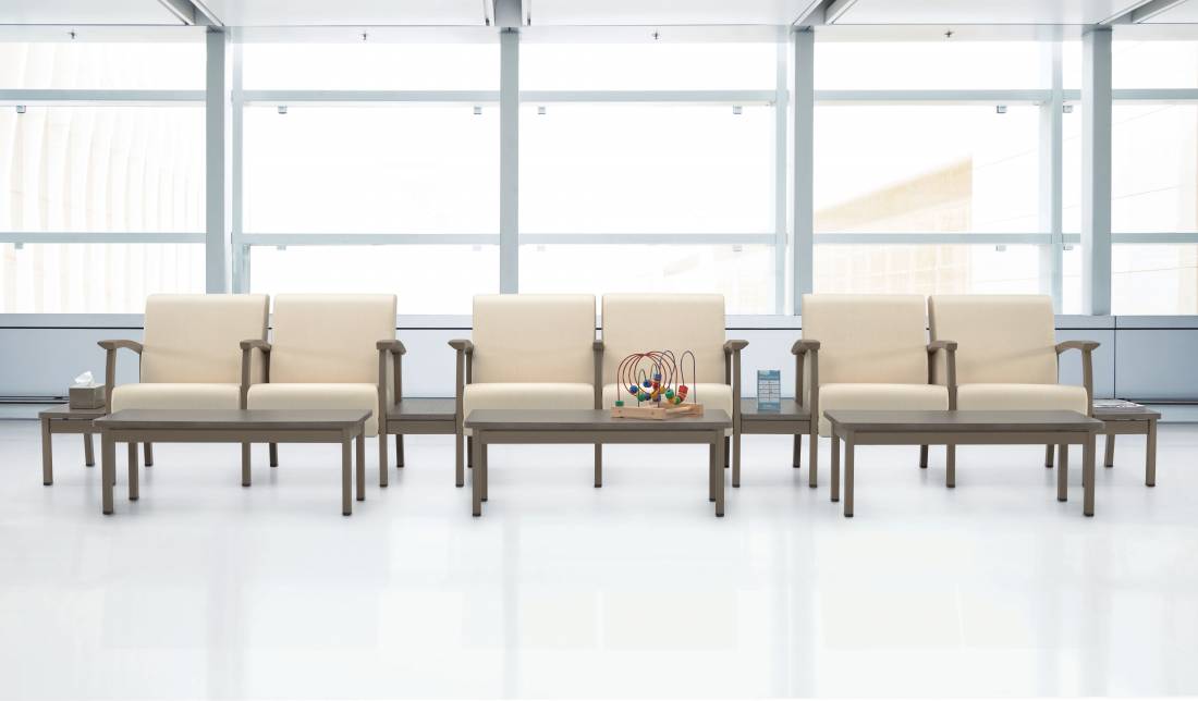 Global Primacare Lounge Seating Series - Durable, Modular Healthcare Furniture