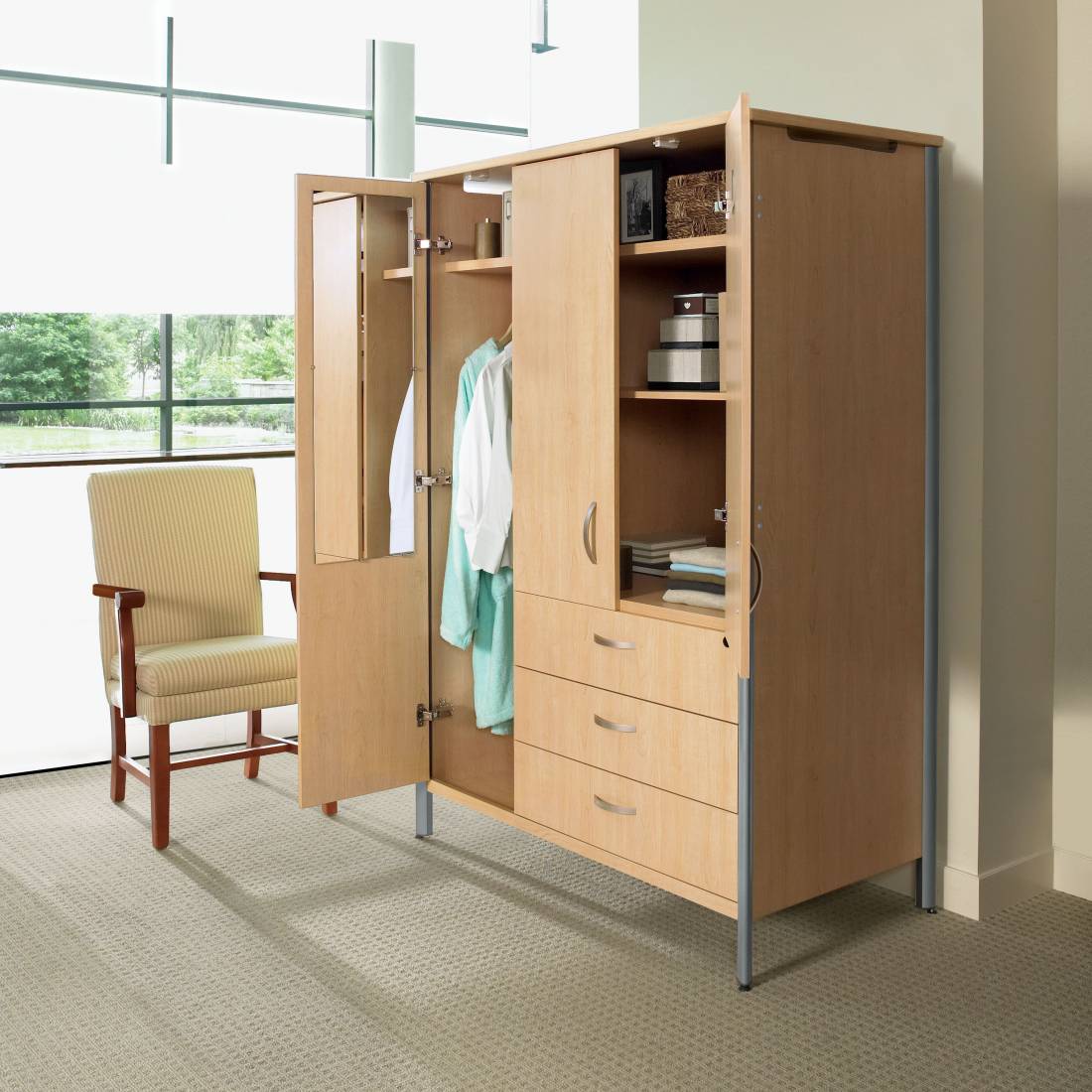 Global Sonoma Wardrobes – Space-Saving, Durable & Ventilated Storage for Care Homes