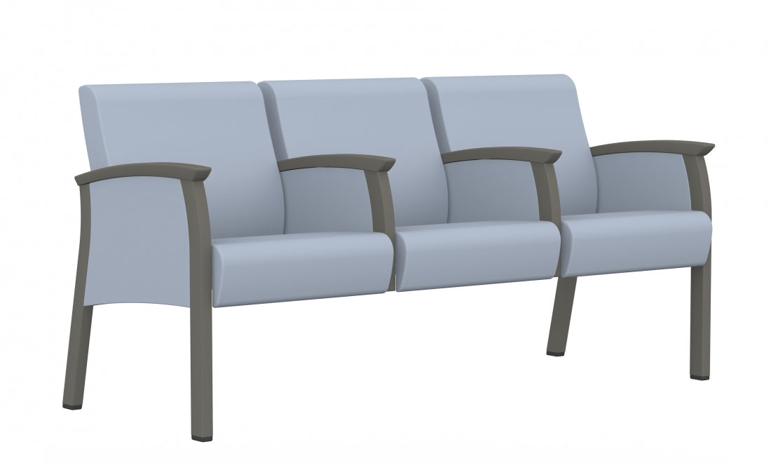 Global Primacare Guest Series – Heavy-Duty Steel Healthcare Seating for High-Traffic Areas
