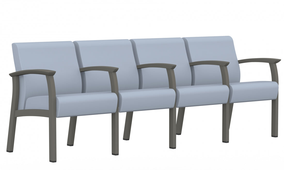 Global Primacare Guest Series – Heavy-Duty Steel Healthcare Seating for High-Traffic Areas