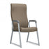 Brown chair with metal frame on a white background