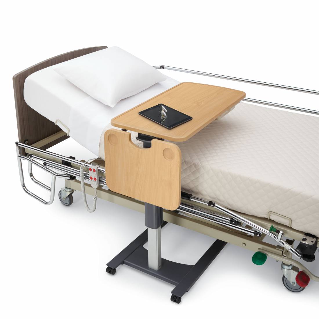 Globalcare Adjustable Overbed Tables – Multiple Shapes & Bases for Home & Hospital Use