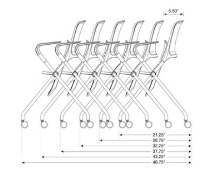 SitOnIt Qwiz Nesting Chair | Stackable & Ganging for Training & Healthcare