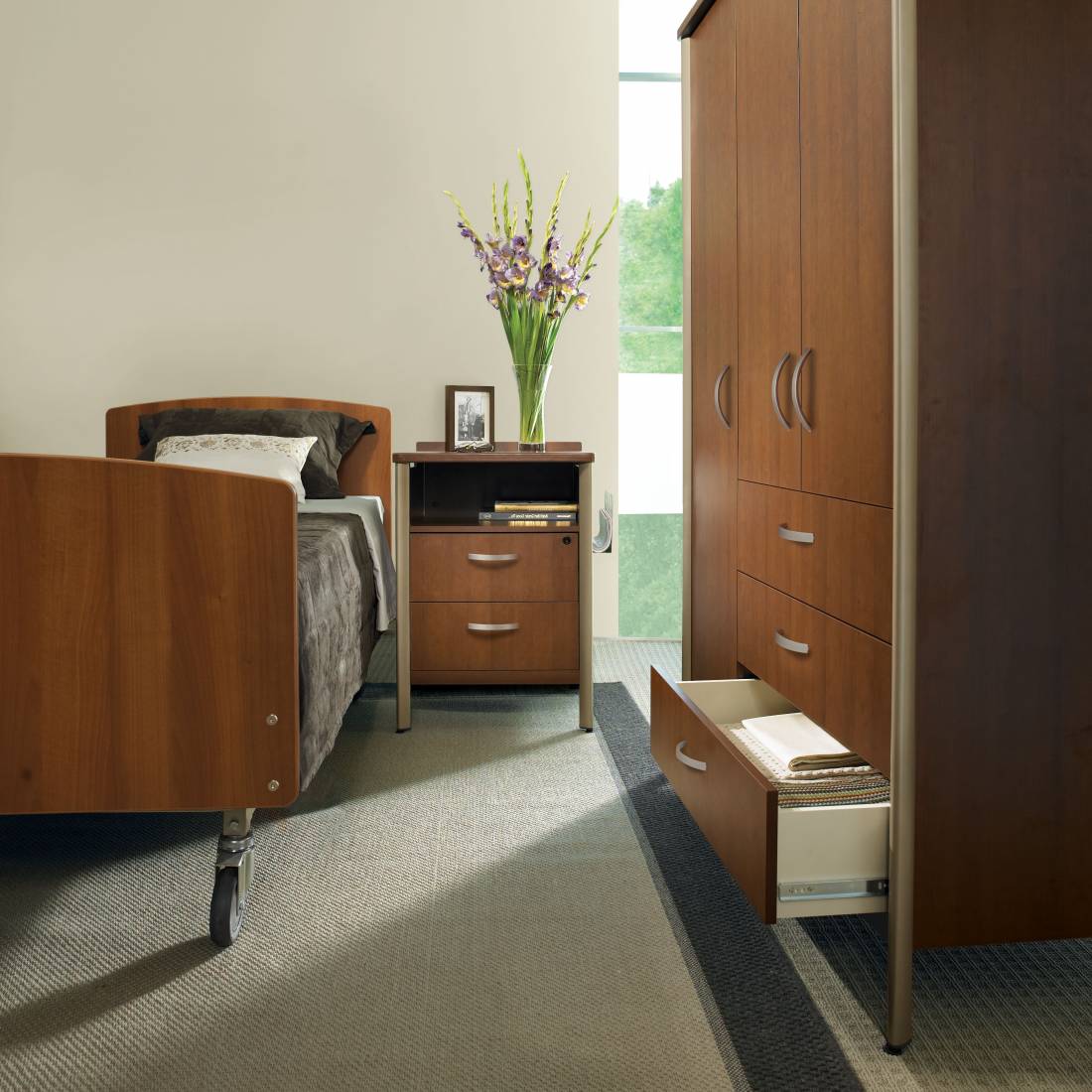 Global Sonoma Bedside Cabinets – Modular, Space-Saving & Healthcare-Ready