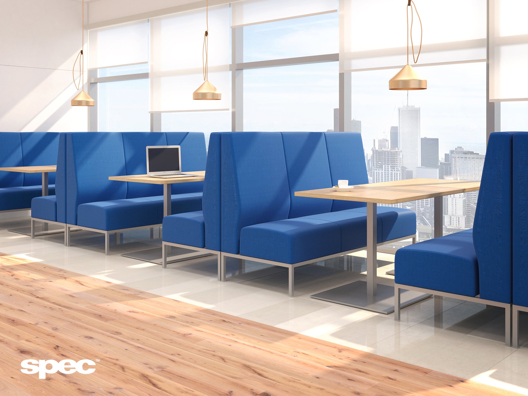 SPEC Tailor Booth Tables – Diner-Style Cafeteria Tables - Flat Base