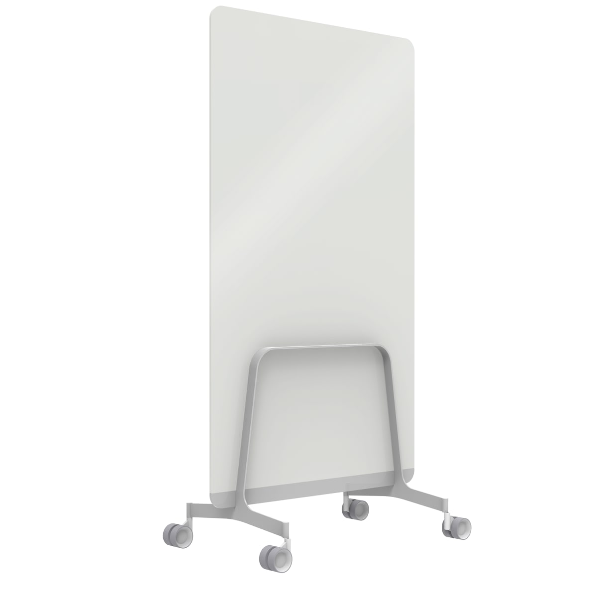 Q! Mobile Dual-Sided Glass Writing Board for Clinical Staff