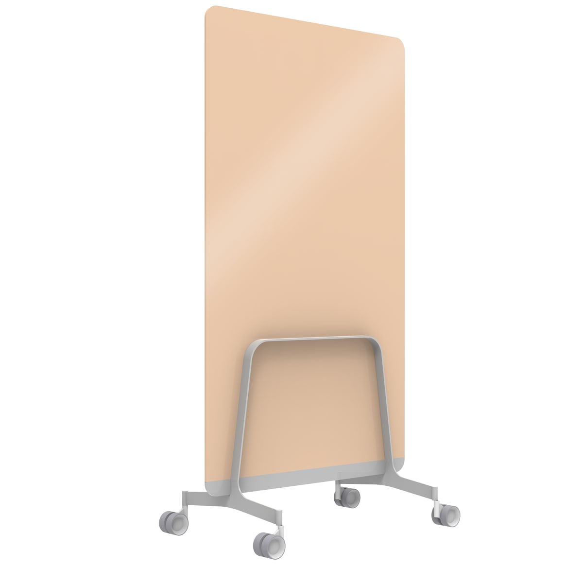 Q! Mobile Dual-Sided Glass Writing Board for Clinical Staff
