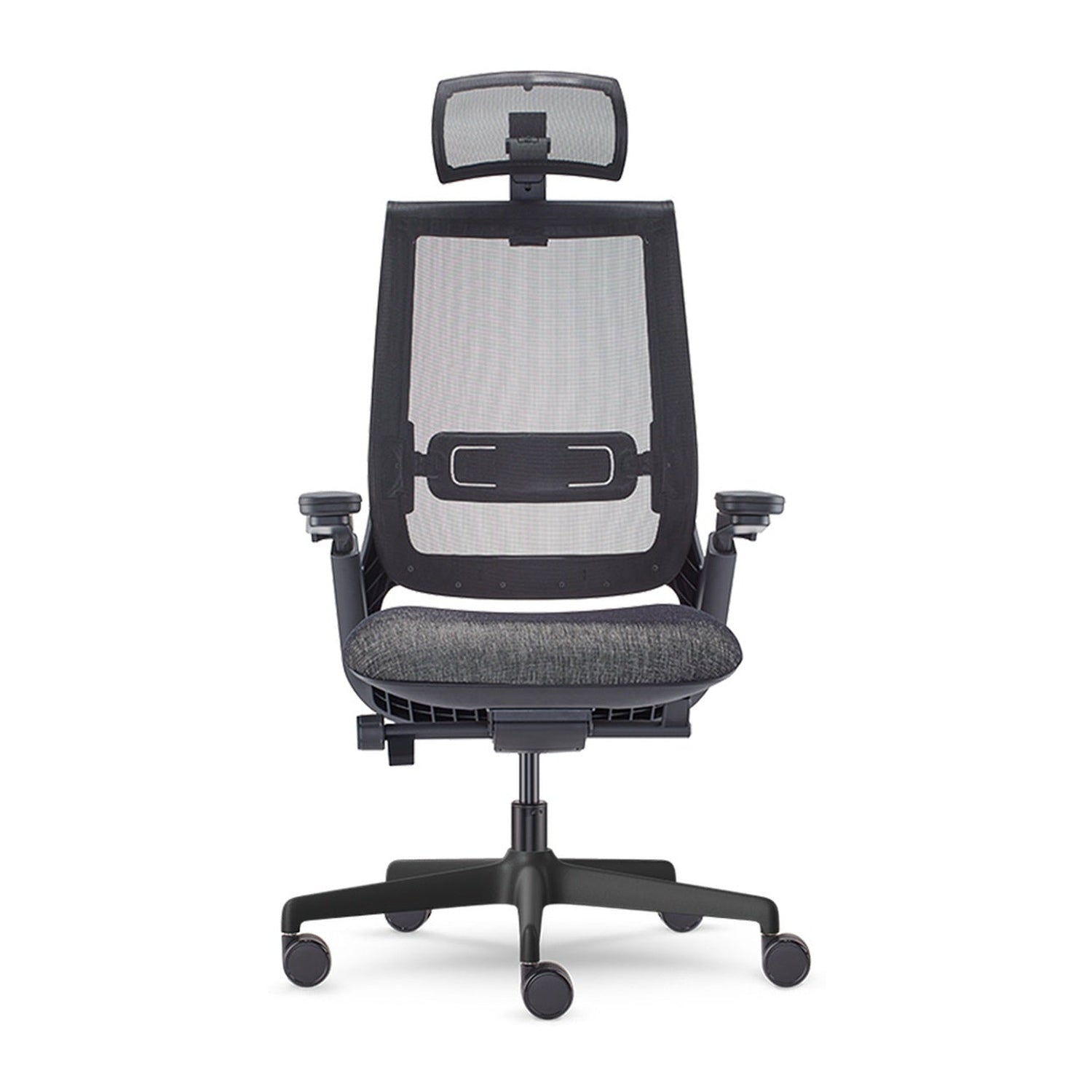 Allseating Equation | Task Chair — Equation — Equation With Height Adjustable Arms, Dual Pivot Arm Caps, Weight Activated Mechanism and Headrest