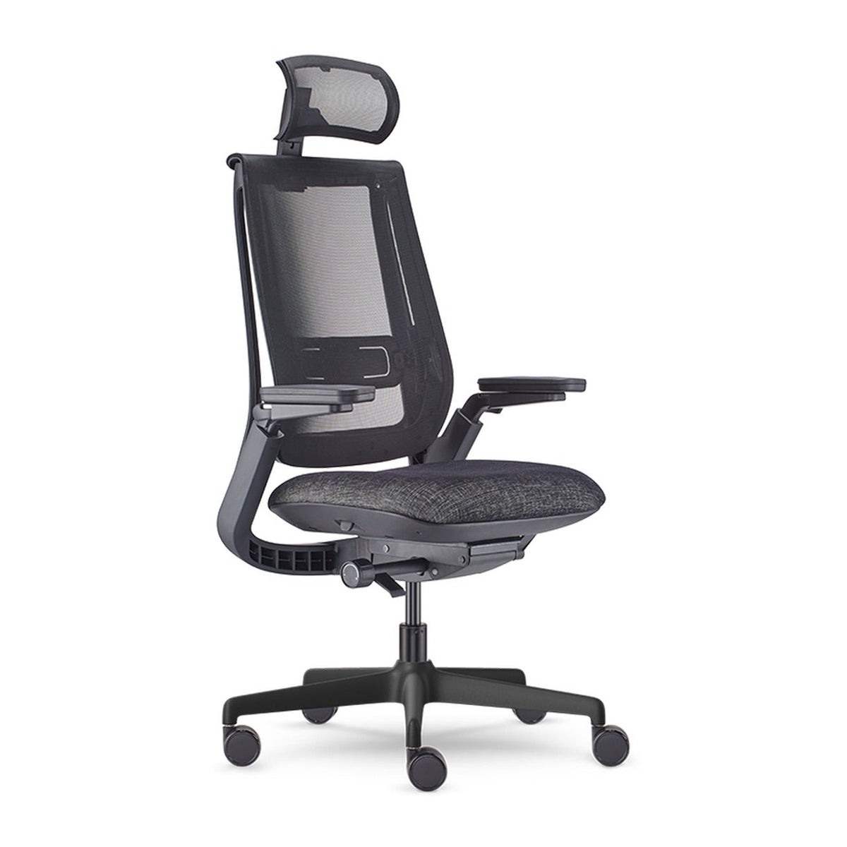 Allseating Equation | Task Chair — Equation — Equation With Height Adjustable Arms, Dual Pivot Arm Caps, Weight Activated Mechanism and Headrest