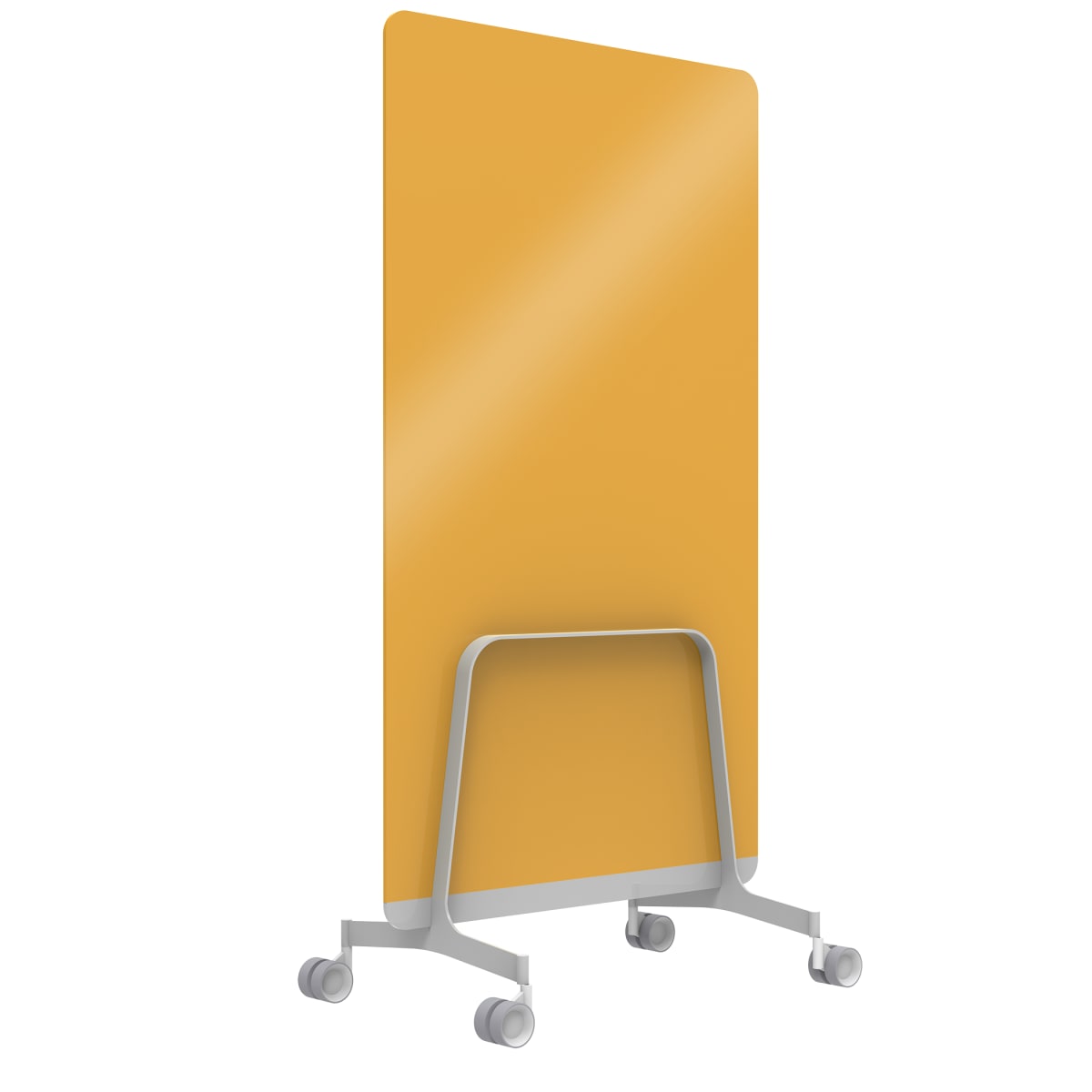 Q! Mobile Dual-Sided Glass Writing Board for Clinical Staff