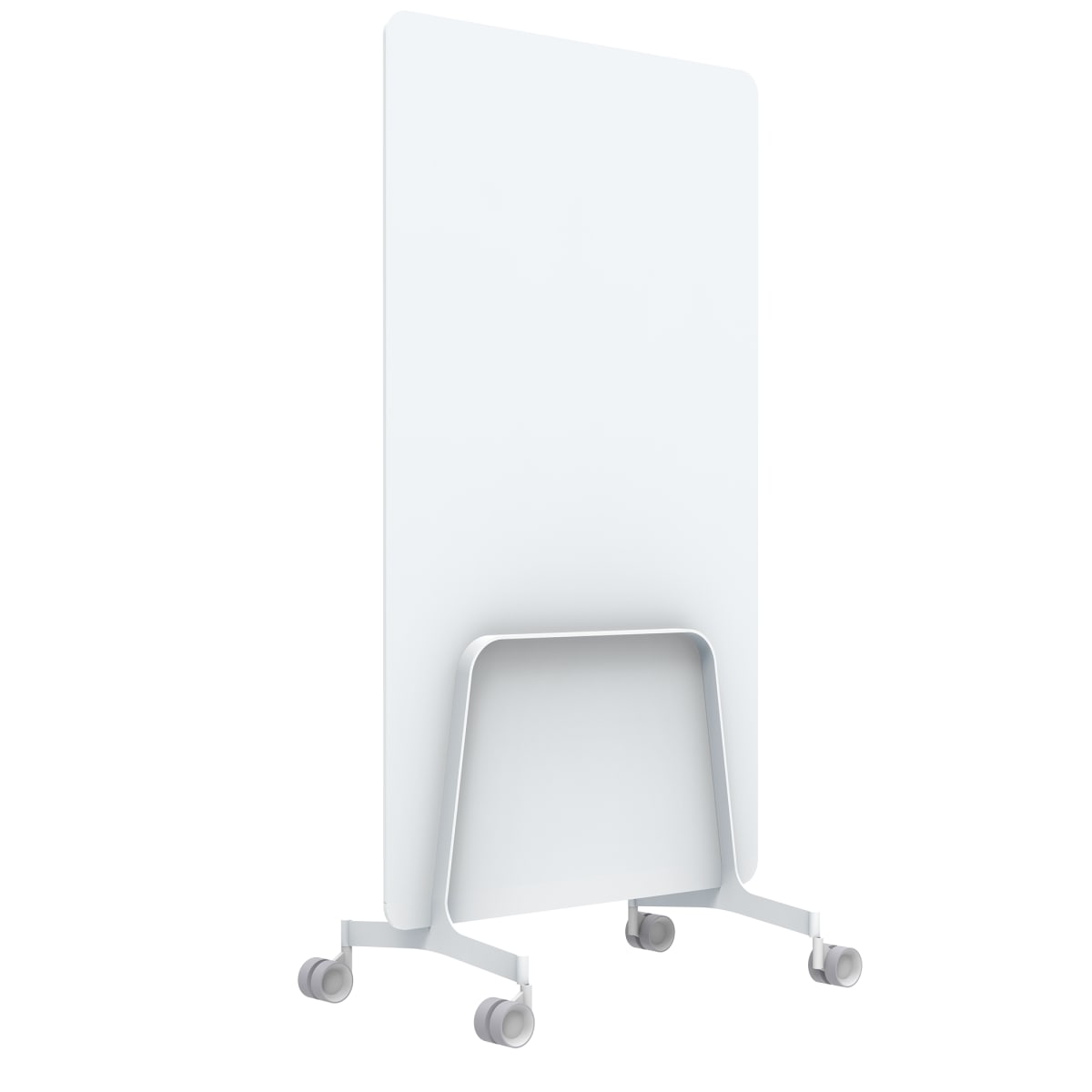Q! Mobile Dual-Sided Glass Writing Board for Clinical Staff