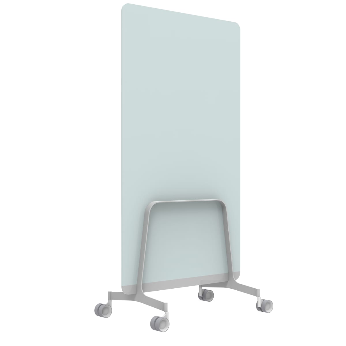 Q! Mobile Dual-Sided Glass Writing Board for Clinical Staff