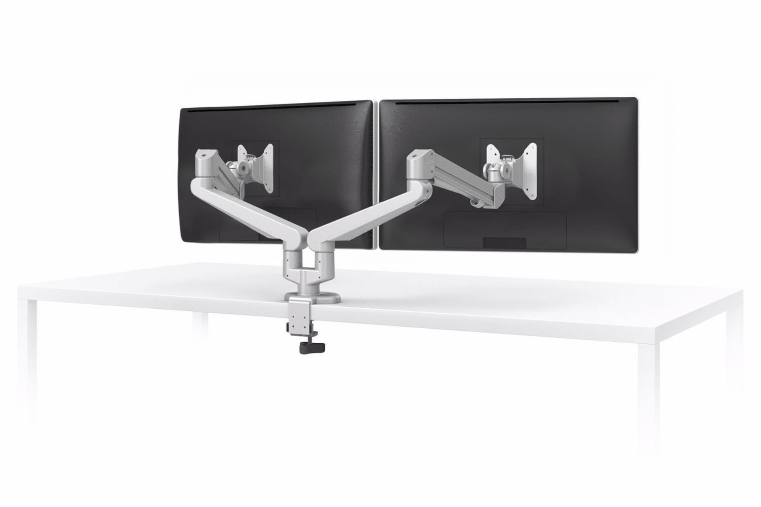 Edge Series Dual Monitor Arm – Sleek Design Dual Monitor Arm Fellowes 