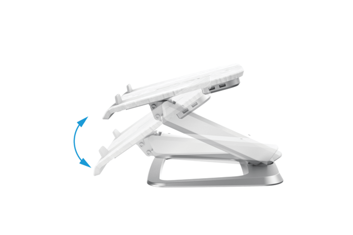 Hana Black Laptop Riser | Sleek Design, USB Ports & Adjustable Laptop Stand Fellowes 