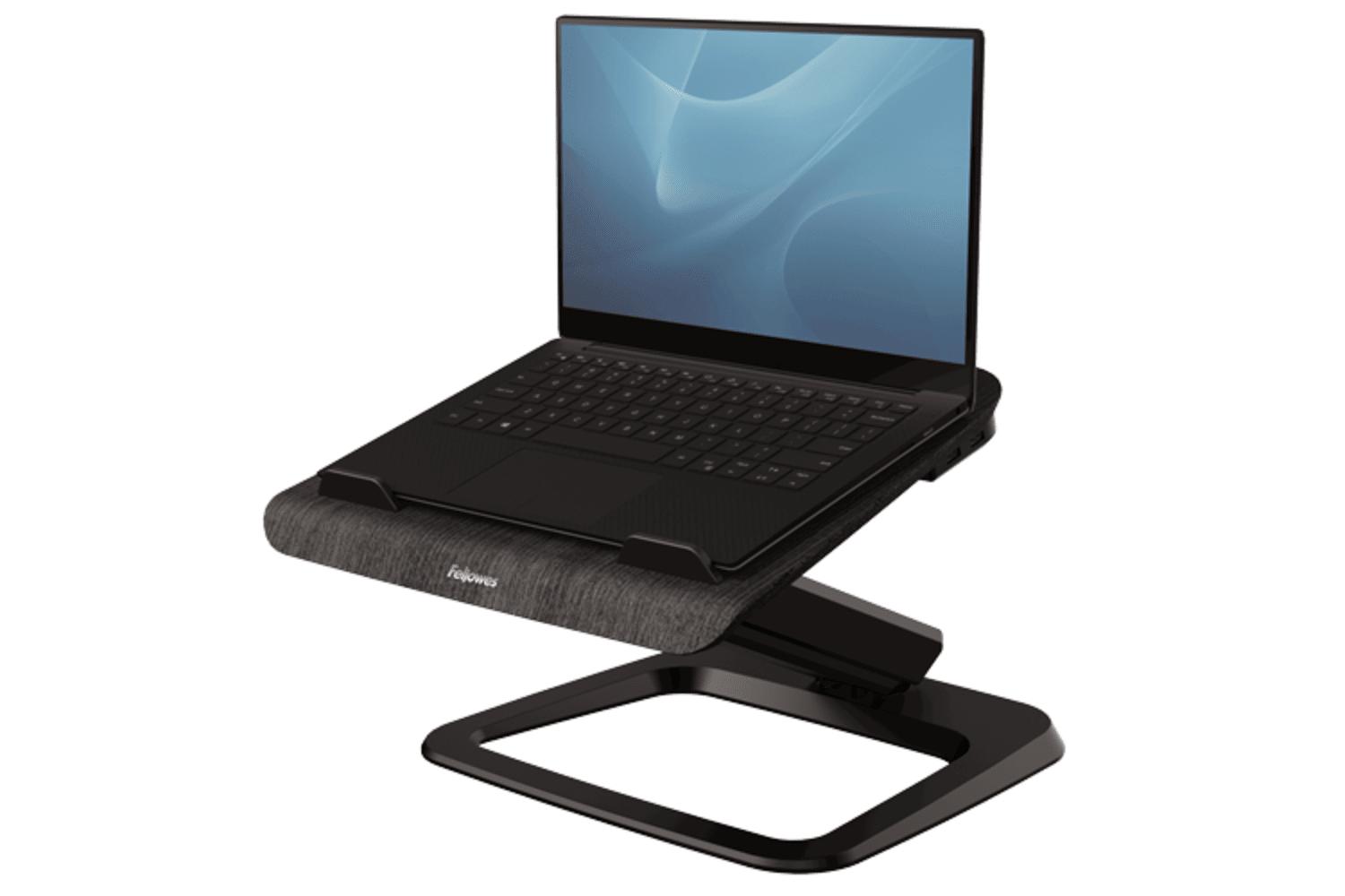 Hana Black Laptop Riser | Sleek Design, USB Ports & Adjustable Laptop Stand Fellowes 
