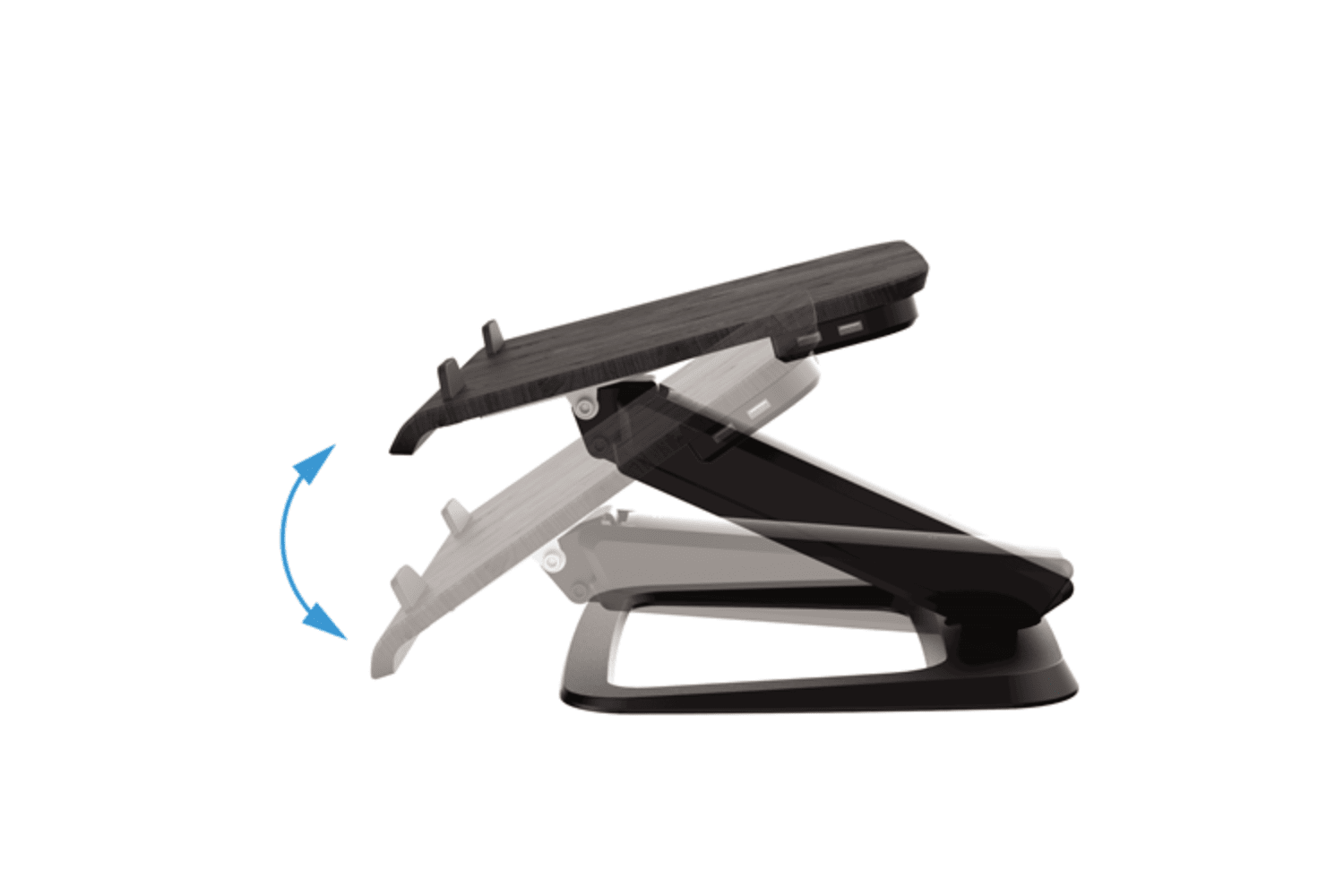 Hana Black Laptop Riser | Sleek Design, USB Ports & Adjustable Laptop Stand Fellowes 