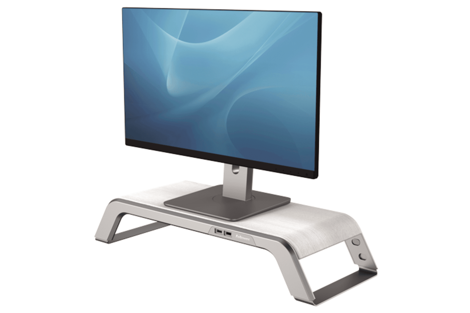 Hana Monitor Riser | Adjustable, Ergonomic Design with USB Ports Monitor Riser Fellowes 