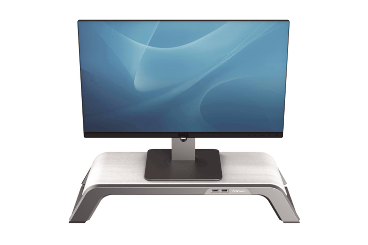 Hana Monitor Riser | Adjustable, Ergonomic Design with USB Ports Monitor Riser Fellowes 