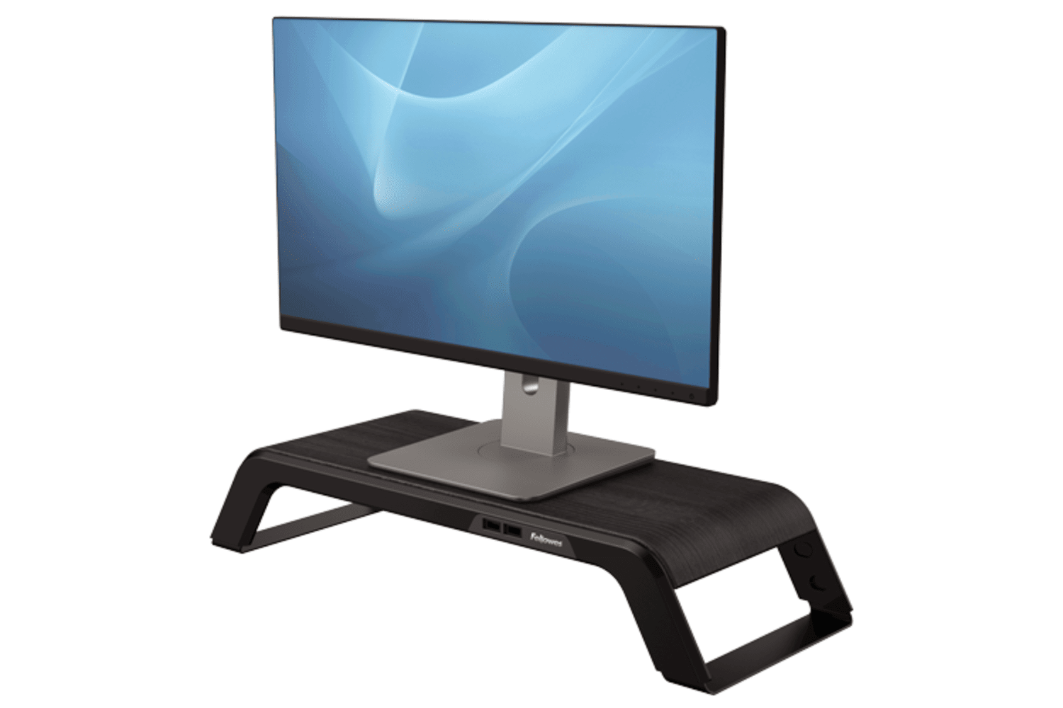 Hana Monitor Riser | Adjustable, Ergonomic Design with USB Ports Monitor Riser Fellowes 