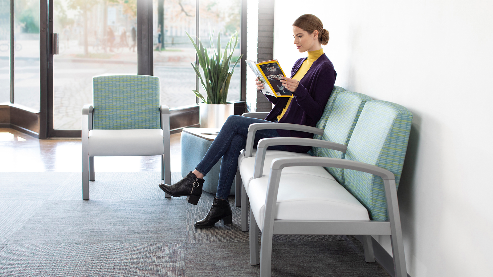 Aviera Healthcare Seating Collection | Durable Wood & Metal Waiting Room Chairs
