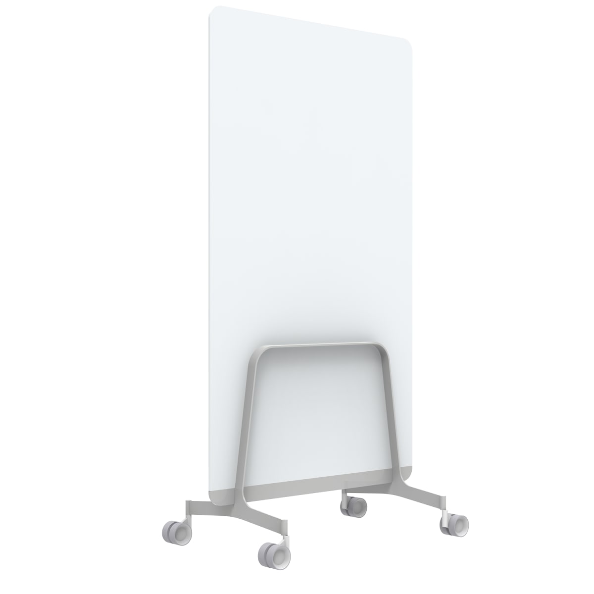 Q! Mobile Dual-Sided Glass Writing Board for Clinical Staff