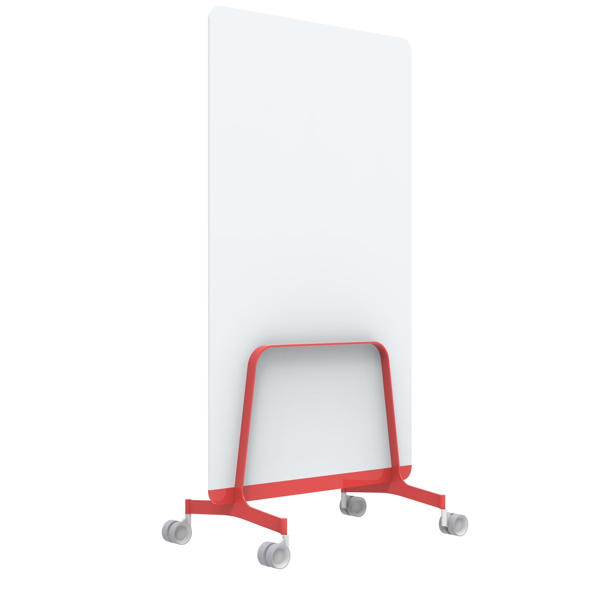 Q! Mobile Dual-Sided Glass Writing Board for Clinical Staff