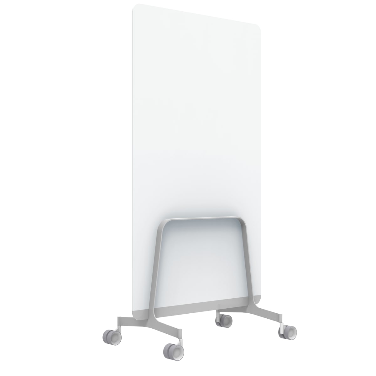Q! Mobile Dual-Sided Glass Writing Board for Clinical Staff