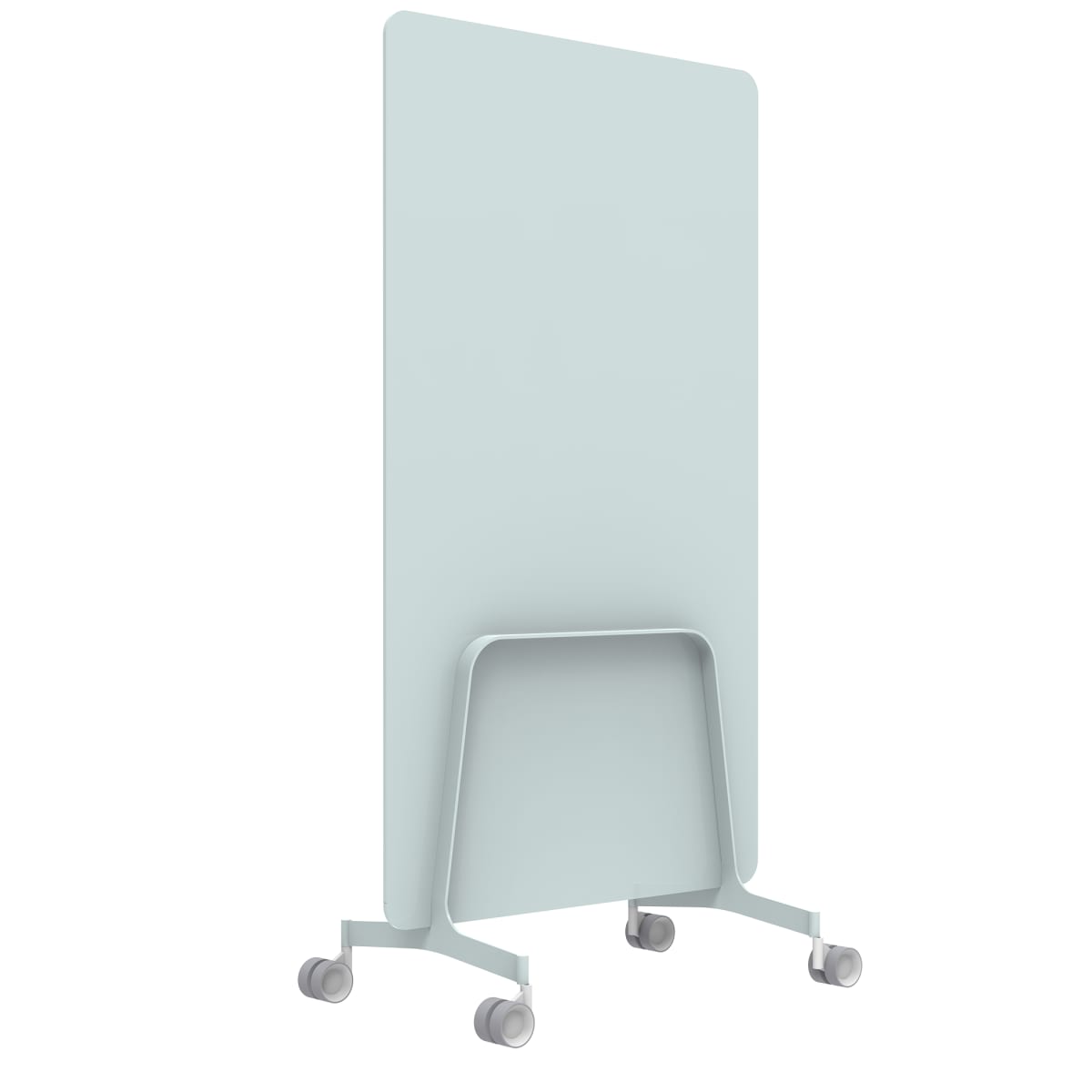 Q! Mobile Dual-Sided Glass Writing Board for Clinical Staff