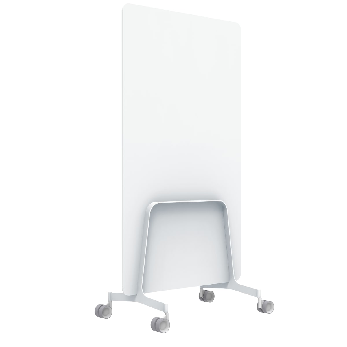 Q! Mobile Dual-Sided Glass Writing Board for Clinical Staff