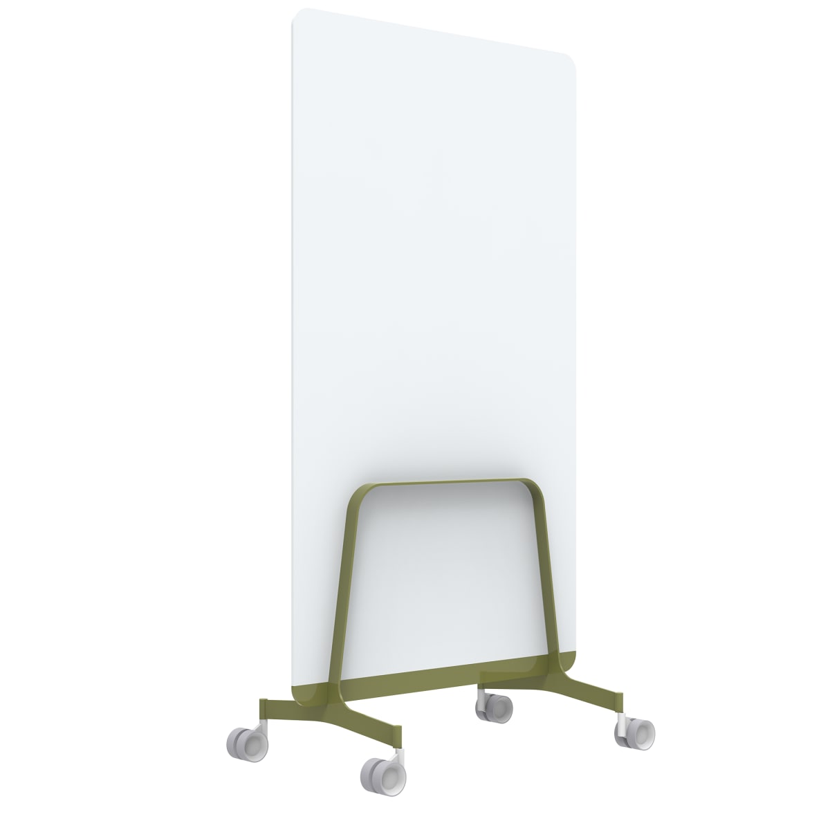 Q! Mobile Dual-Sided Glass Writing Board for Clinical Staff