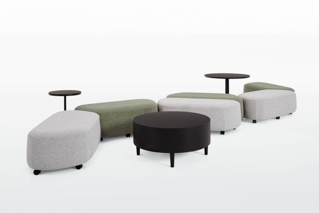 Rambler Ottoman: Mix-and-Match Shapes for Flexible, Inviting Environments Lounge Seating Global Furniture Group 