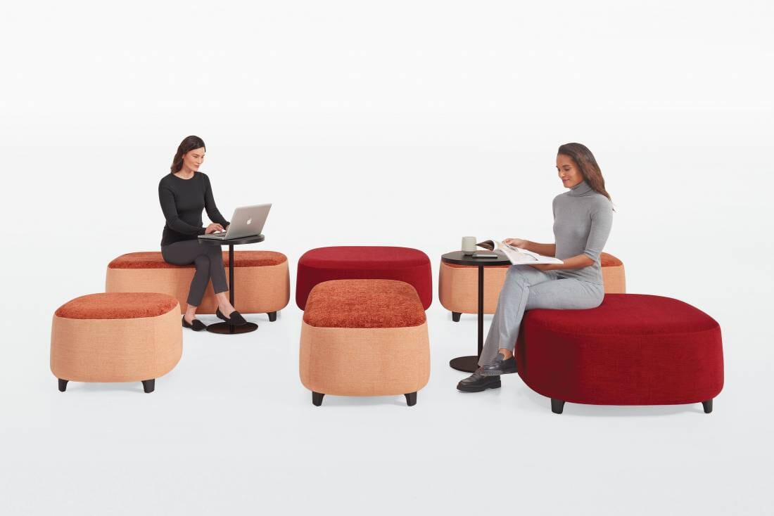 Rambler Ottoman: Mix-and-Match Shapes for Flexible, Inviting Environments Lounge Seating Global Furniture Group 