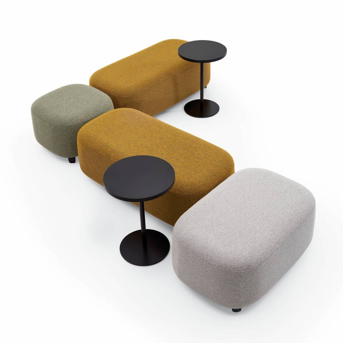 Rambler Ottoman: Mix-and-Match Shapes for Flexible, Inviting Environments Lounge Seating Global Furniture Group 