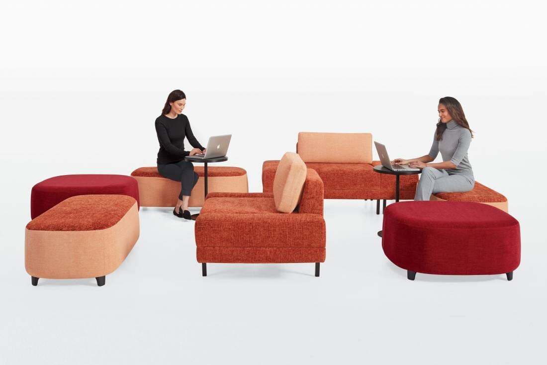 Rambler Ottoman: Mix-and-Match Shapes for Flexible, Inviting Environments Lounge Seating Global Furniture Group 