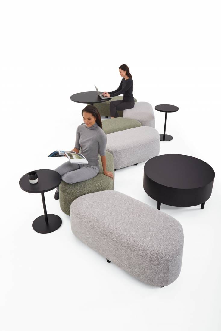 Rambler Ottoman: Mix-and-Match Shapes for Flexible, Inviting Environments Lounge Seating Global Furniture Group 