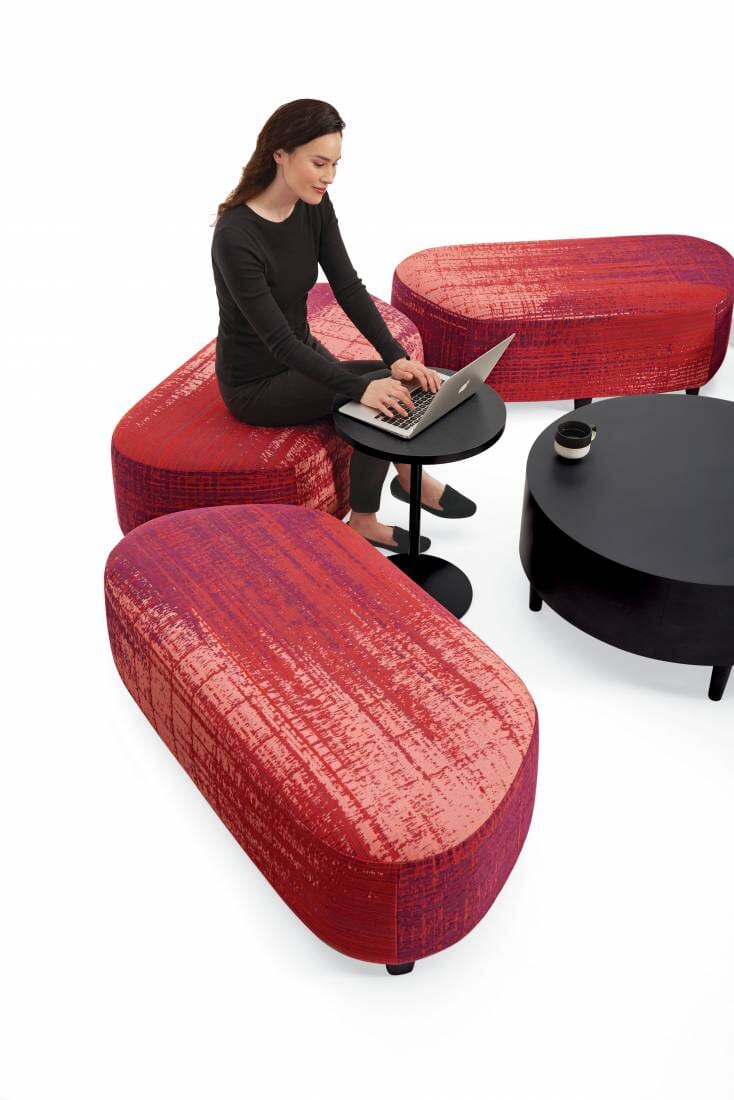 Rambler Ottoman: Mix-and-Match Shapes for Flexible, Inviting Environments Lounge Seating Global Furniture Group 