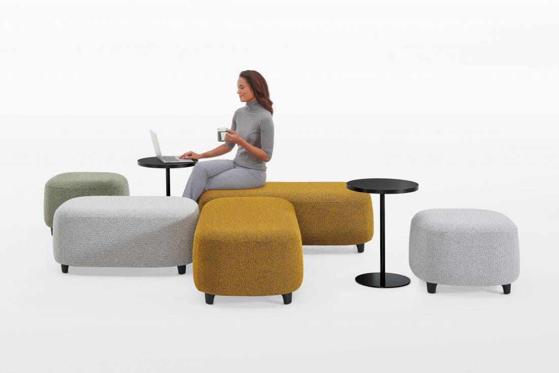 Rambler Ottoman: Mix-and-Match Shapes for Flexible, Inviting Environments Lounge Seating Global Furniture Group 