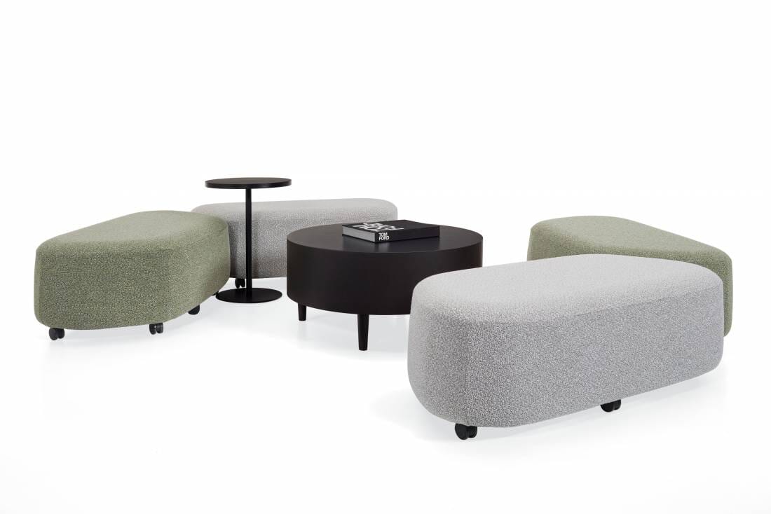 Rambler Ottoman: Mix-and-Match Shapes for Flexible, Inviting Environments Lounge Seating Global Furniture Group 