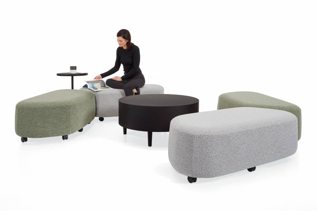 Rambler Ottoman: Mix-and-Match Shapes for Flexible, Inviting Environments Lounge Seating Global Furniture Group 