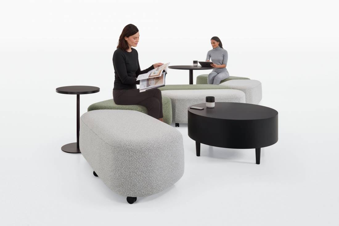 Rambler Ottoman: Mix-and-Match Shapes for Flexible, Inviting Environments Lounge Seating Global Furniture Group 