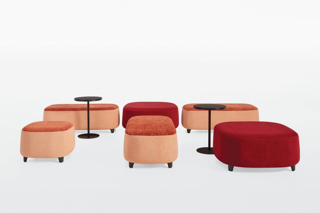 Rambler Ottoman: Mix-and-Match Shapes for Flexible, Inviting Environments Lounge Seating Global Furniture Group 