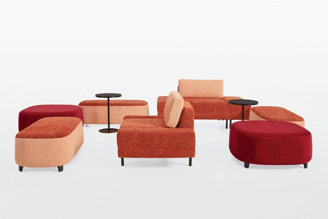 Rambler Ottoman: Mix-and-Match Shapes for Flexible, Inviting Environments Lounge Seating Global Furniture Group 
