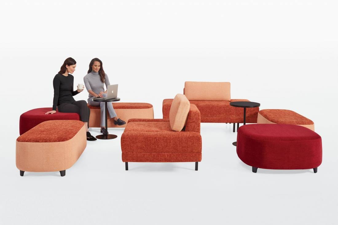 Rambler Ottoman: Mix-and-Match Shapes for Flexible, Inviting Environments Lounge Seating Global Furniture Group 