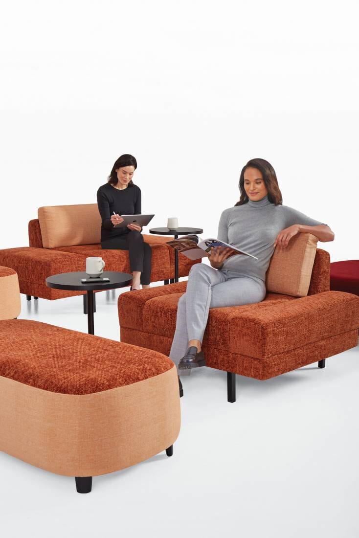 Rambler Ottoman: Mix-and-Match Shapes for Flexible, Inviting Environments Lounge Seating Global Furniture Group 